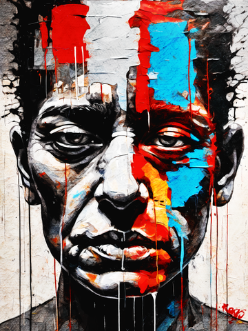 THE FACES OF bvFTD NO.1 - THIS IS WHERE I LIVE NOW (ORIGINAL CANVAS)