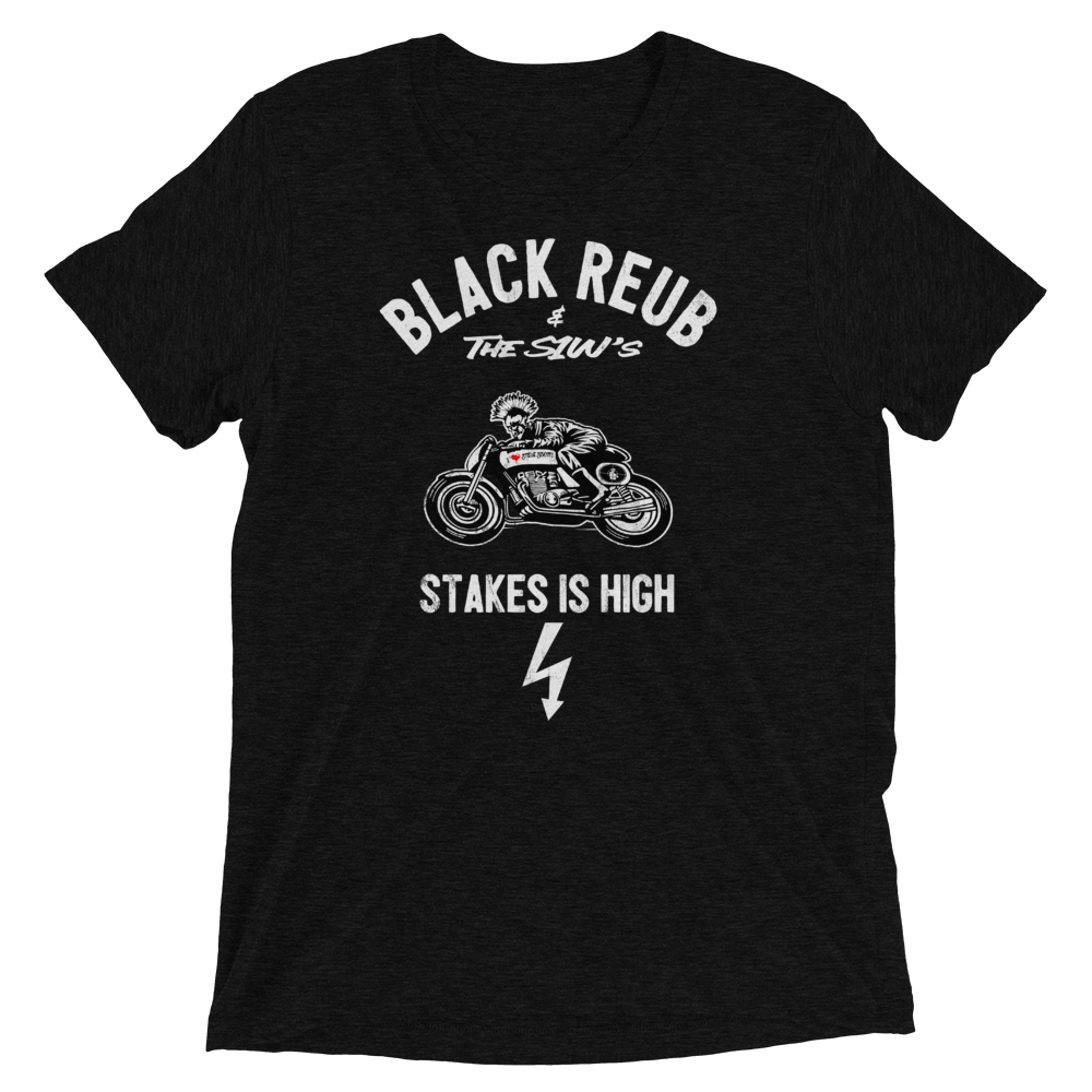 Black Reub - Heavyweight Bonneville (UNISEX TRI-BLEND TEE)-Apparel-Heavyweight Art
