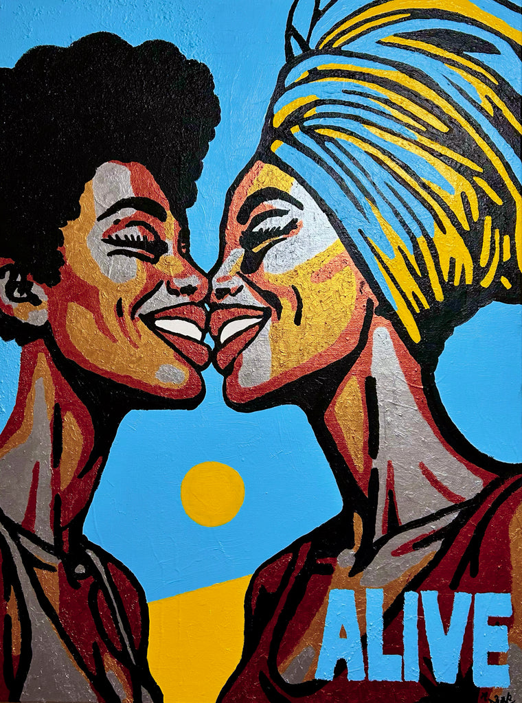 Alive - Original Acrylic Painting on Canvas 30x40 by J-Bone - Heavyweight Art