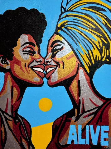 Alive - Original Acrylic Painting on Canvas 30x40 by J-Bone - Heavyweight Art