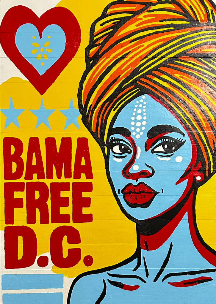Bama Free D.C. No.2 - Original Acrylic Painting on Wood 30x40 by J-Bone - Heavyweight Art