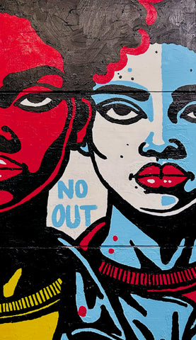 No Out - Original Triptych Acrylic Painting on Canvas 20x36 by J-Bone - Heavyweight Art