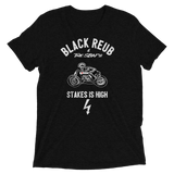Black Reub - Heavyweight Bonneville (UNISEX TRI-BLEND TEE)-Apparel-Heavyweight Art