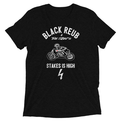 Black Reub - Heavyweight Bonneville (UNISEX TRI-BLEND TEE)-Apparel-Heavyweight Art